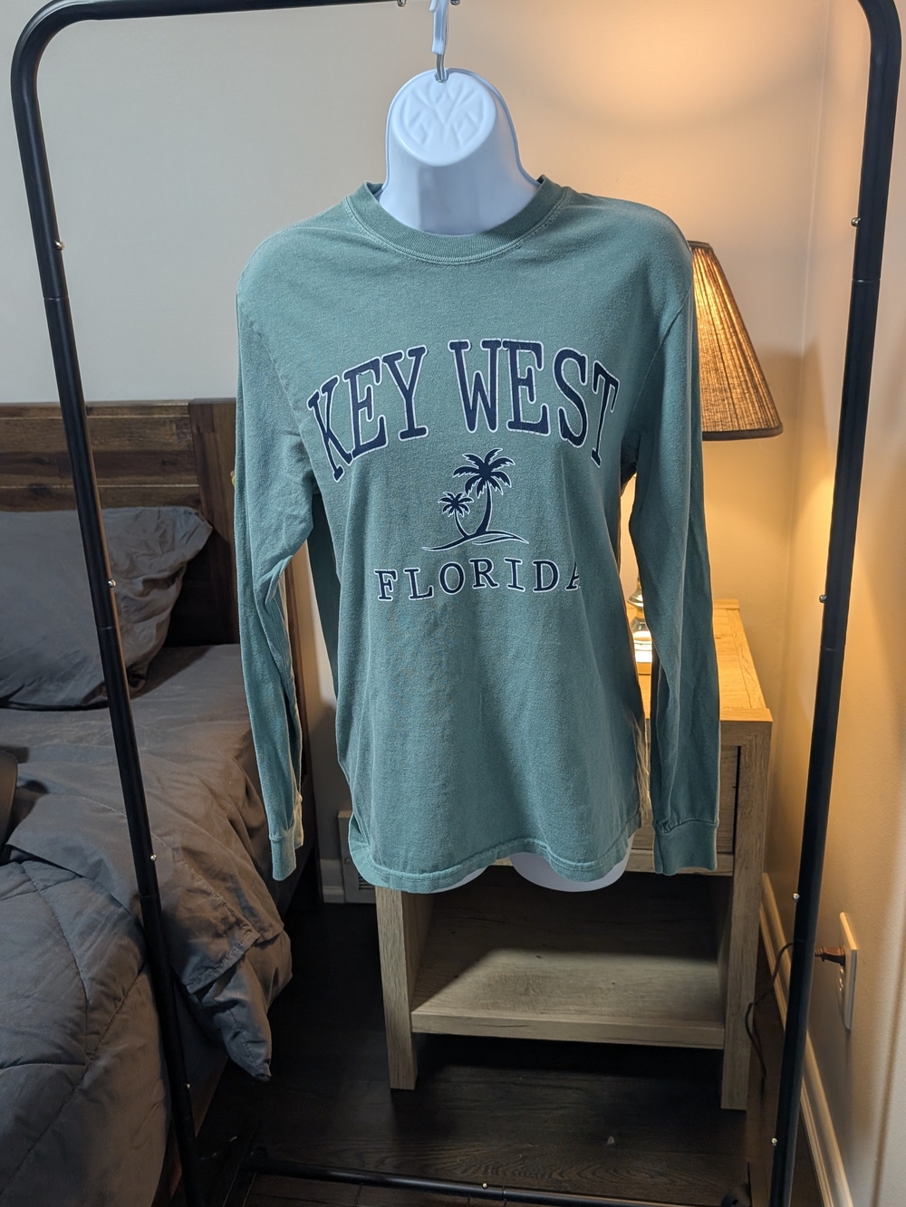 Comfort Colors Key West Florida Long-Sleeve Tee in Sage Green